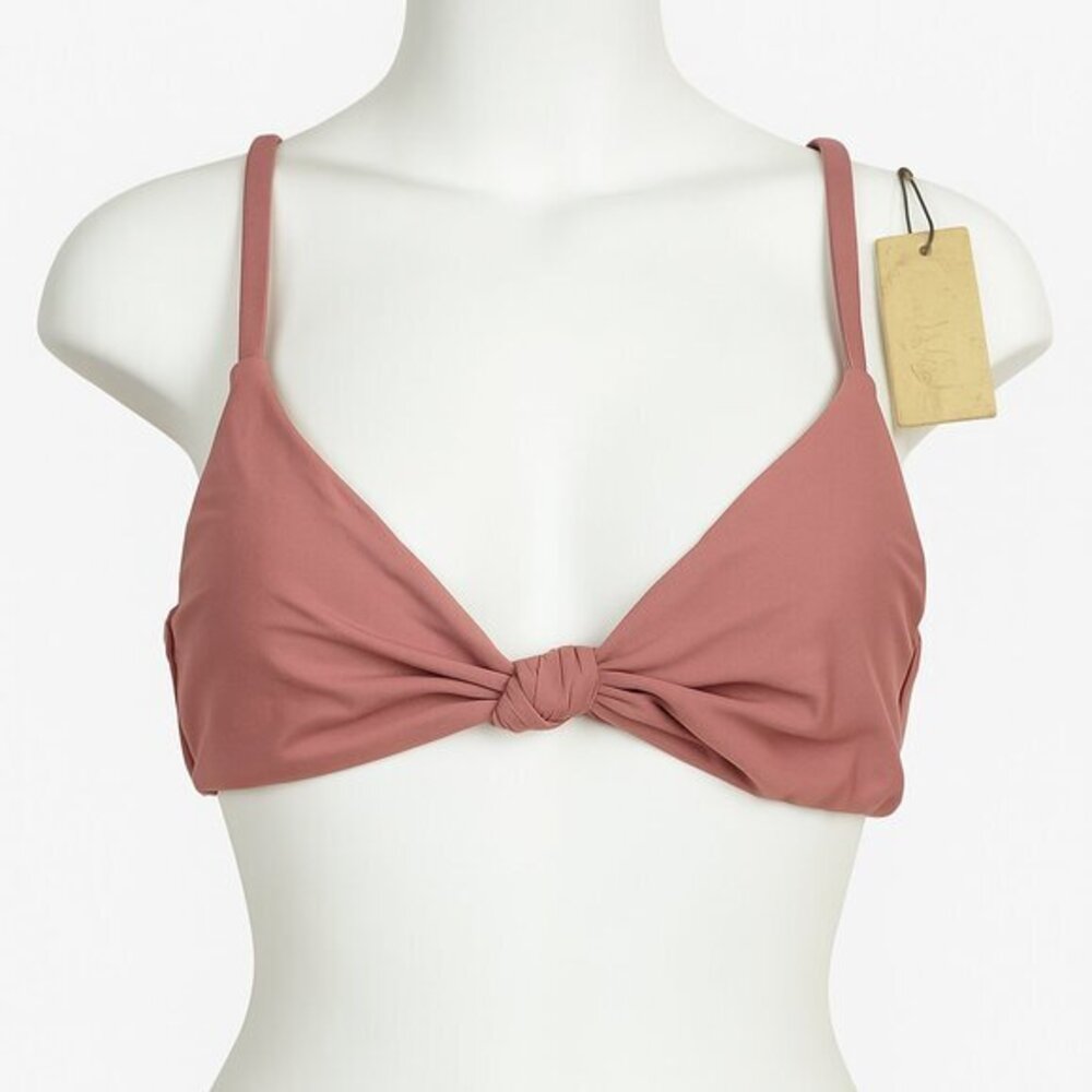 Thaikila Dusty Rose Knot Bralette Bikini Top M NWT